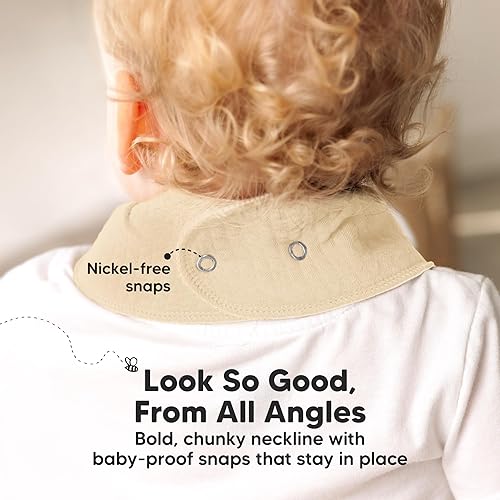 Miniatura 280 de KeaBabies 8 unidades de baberos tipo bandana orgánicos para niñas - Baberos tipo triángulo súper absorbentes para bebés que babean y están en