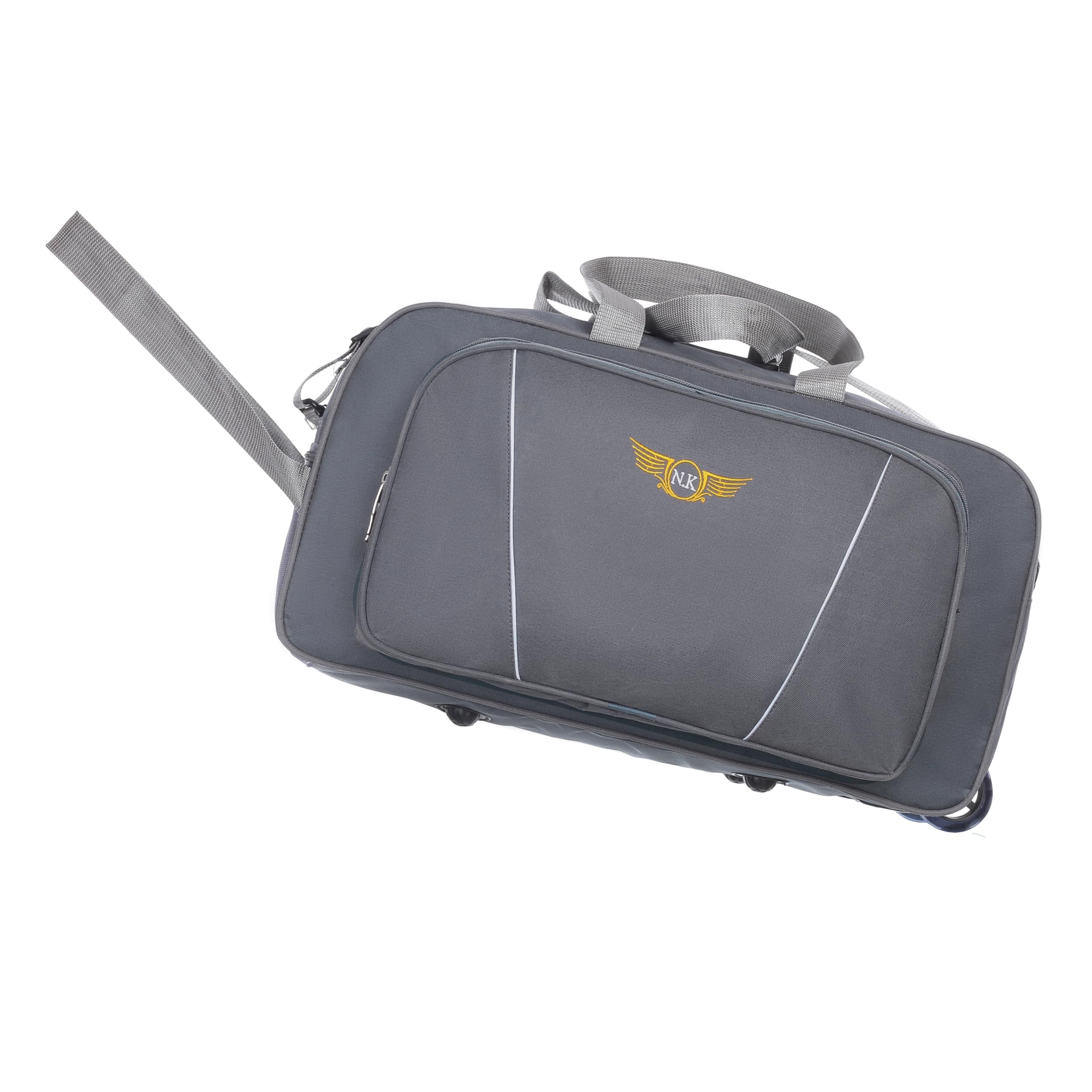 fruzon 60 L Strolley Duffel Bag - Unisex Expandable Waterproof Polyester Lightweight Duffel (Grey)-picture-10
