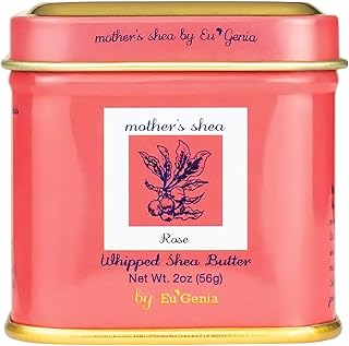 Mother's Shea Whipped Shea Butter (Rose, 2 Oz Tins - Set of 3) 100% Pure Raw Unrefined African Shea - Organic, Sustainabl...