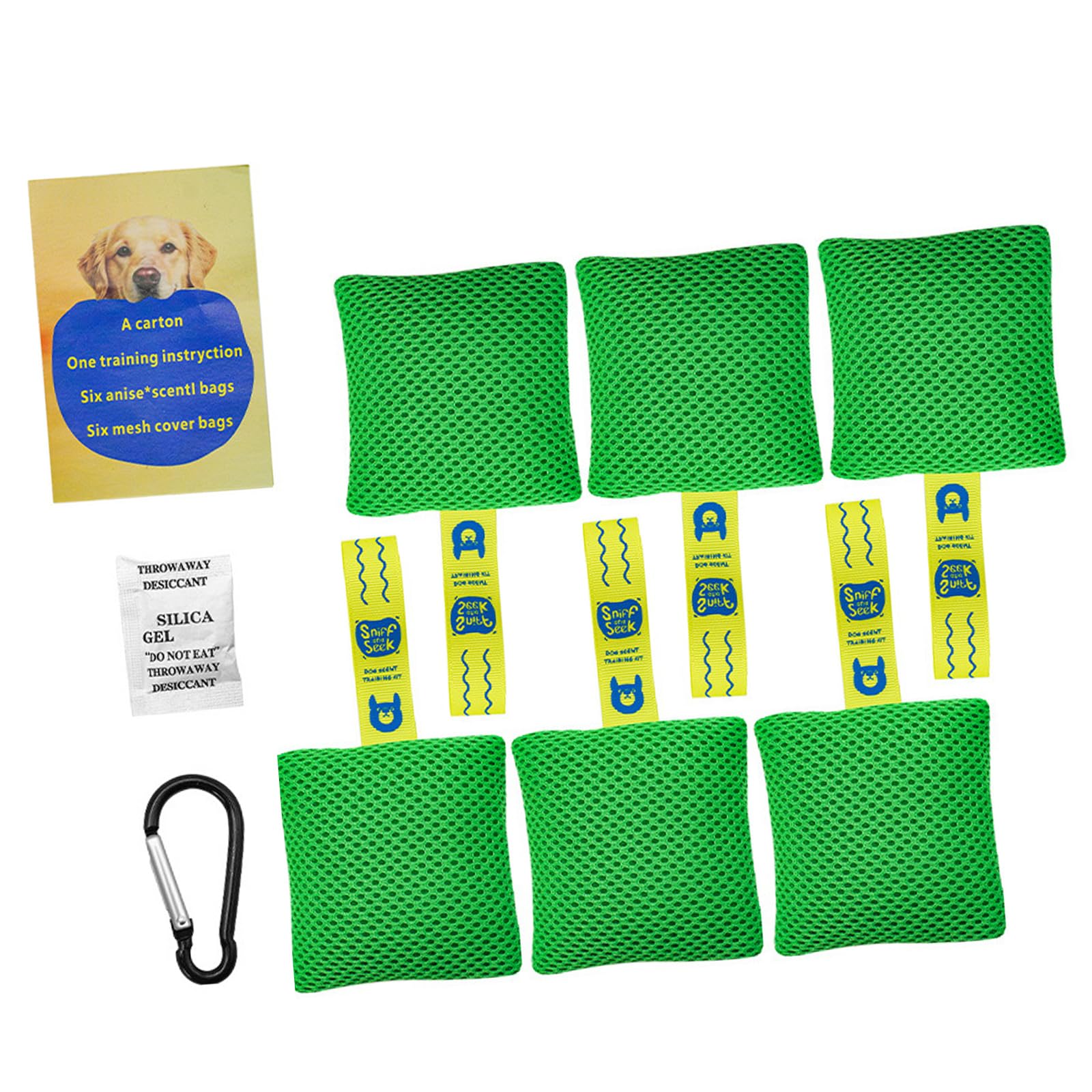 Mekalero Dog Nose Work Snuffle Pouches Set with Seasoning Pieces for Effective Scent Practice and Tracking Corn Ear Dog Scent Set