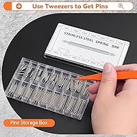 Vista 14 de Ohuhu - Kit de reparación de reloj, 192 piezas mejoradas de alta resistencia para extracción de eslabones de reloj, kit de herramientas de repuesto