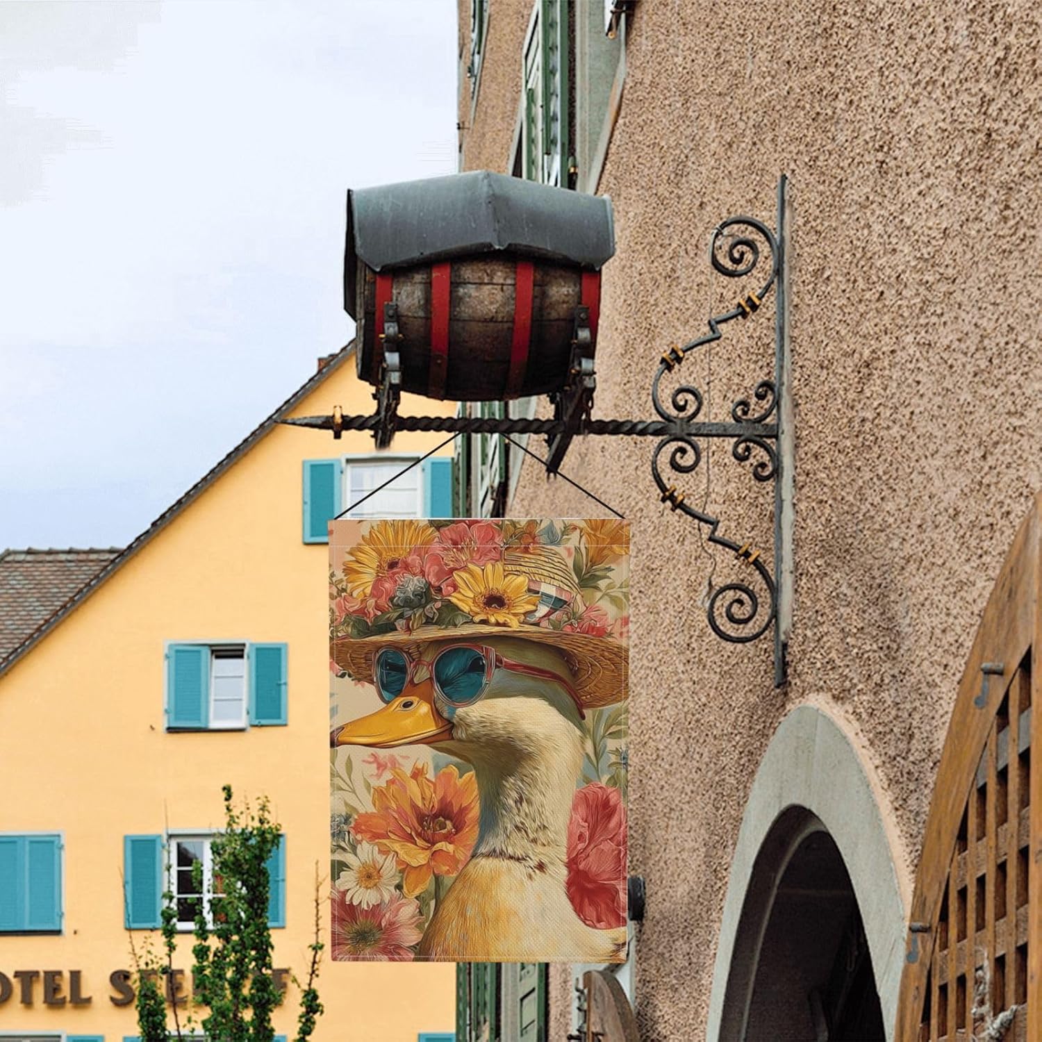 Duck Garden Flag 12x18 Inch Double Sided Outdoor Flag Decorations Burlap Yard Flag For Holiday Outside Home - Image 2