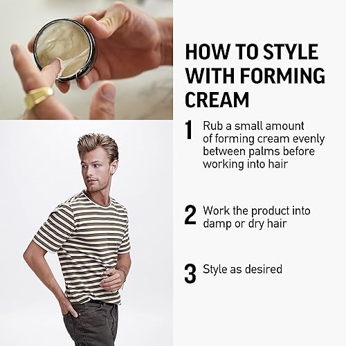 Miniatura 4 de AMERICAN CREW Crema formadora de cabello para hombre, gel para el cabello con sujeción media y brillo medio, tamaño de viaje, juego de regalo dúo