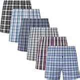 Men's Underwear Woven Boxers for Men Pack Cotton Boxer Shorts Elastic Waistband