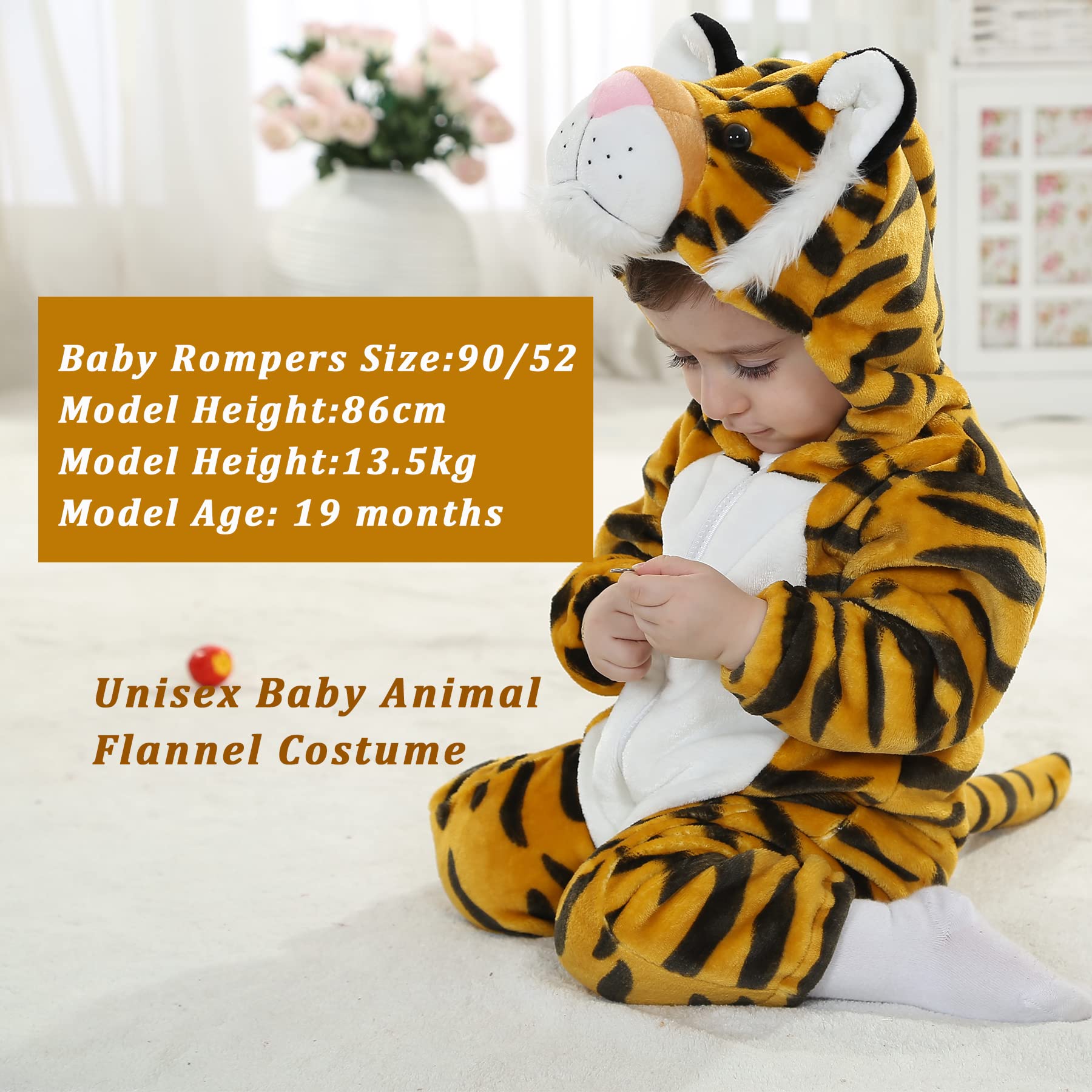 Bébé Combinaison Pyjama Barboteuse À Capuche pour 0-24 Mois Flanelle Enfant Barboteuse À Capuche Mignon Garçon Fille Pyjama