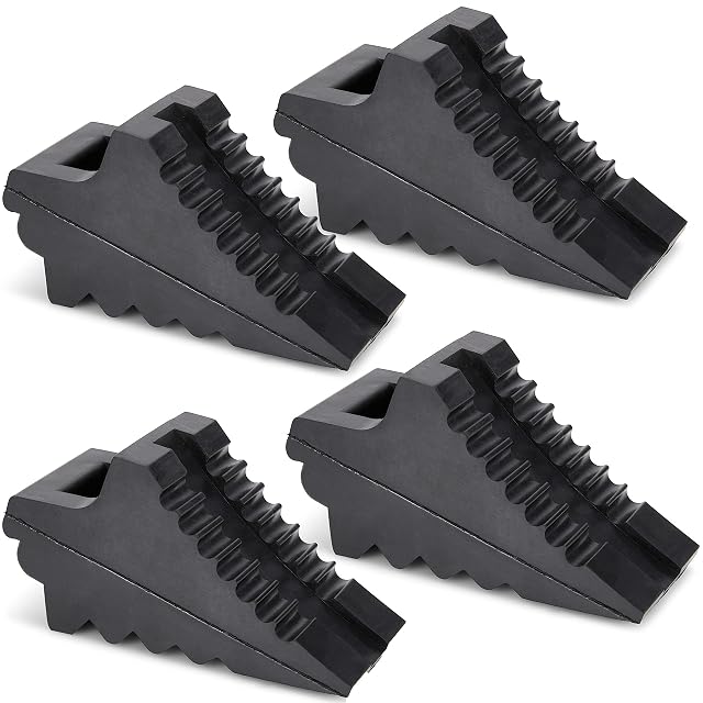 Wheel Chocks for Cars RVs Trucks Trailers and Vehicles G V W up to 8T 4 Pack -