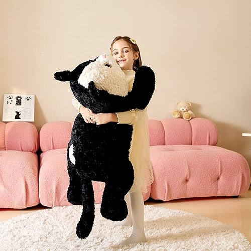 Miniatura 7 de Tumyay Juguete de peluche de vaca gigante suave, juguetes de vaca grande, tamaño grande, enorme y esponjoso, peluche de gran tamaño, regalos de