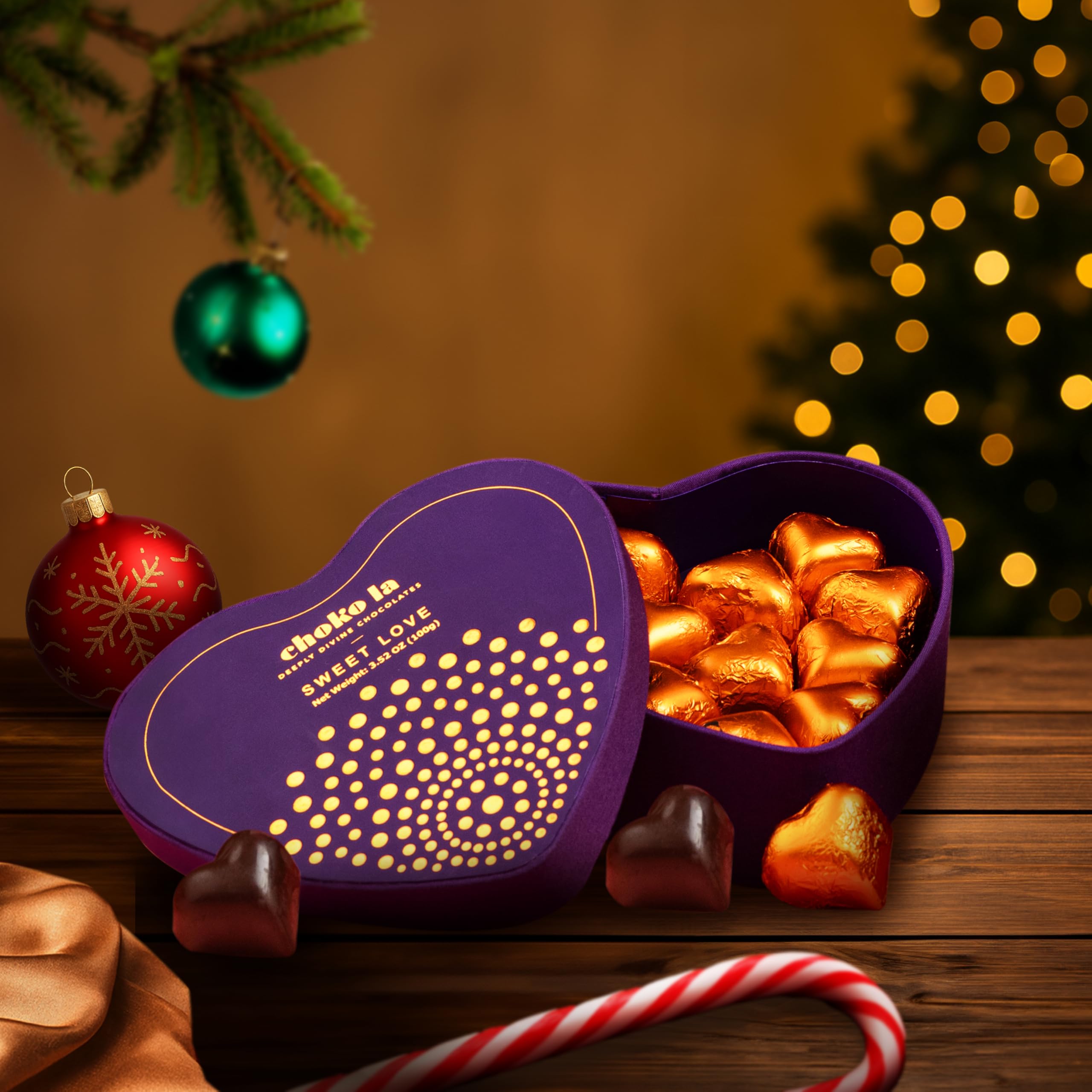 Choko La Sweet Love – Premium Heart-Shaped Dark Chocolate Hamper | A Sweet Gift of Love for Someone Special to Express Love & Affection |100g