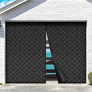 VEVOR Garage Door Screen for Winter, 9x7FT Thermal Garage Door Insulation Kit, Magnetic Thermal Insulated Garage Door Cover Curtains with Enhanced Weighted Bottom, Waterproof Windproof Soundproof