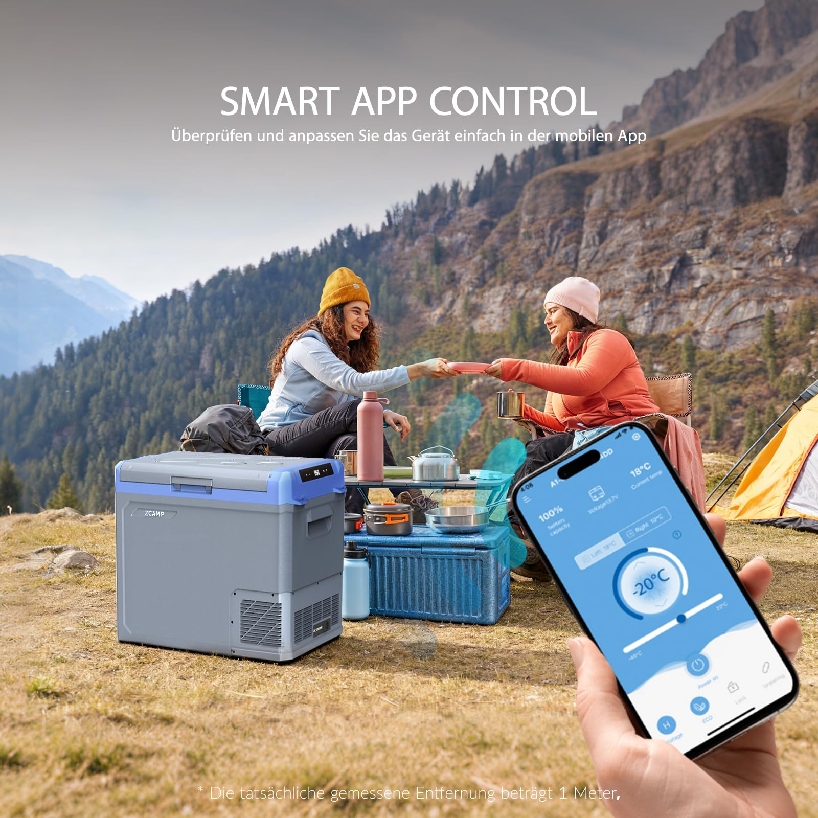 GE50 45.3L Réfrigérateur de Voiture Portable congélateur et réfrigérateur, Glaciere Électrique à Compression pour Maison, dortoir, Camping, -20℃ BIS 20℃