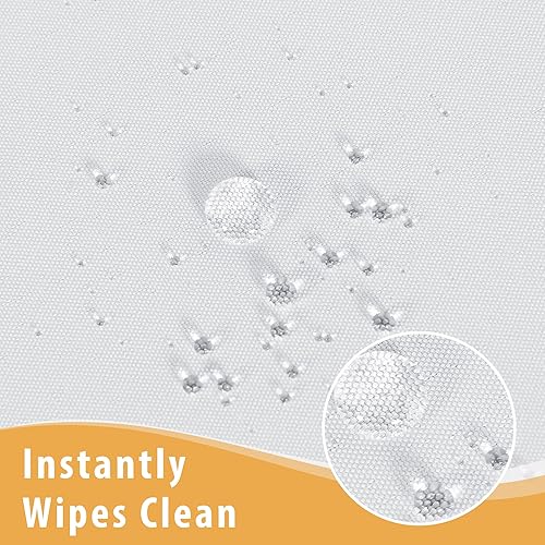 Miniatura 3 de Obstal Paquete de 2 manteles para mesas rectangulares de 6 pies, resistente al agua, tela lavable, protector de mesa rectangular de poliéster para