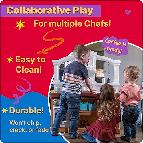 Miniatura 6 de Step2 Fun with Friends - Juego de cocina para niños, para interiores y exteriores, para niños de 2 a 10 años, juego de juguetes de cocina de 25