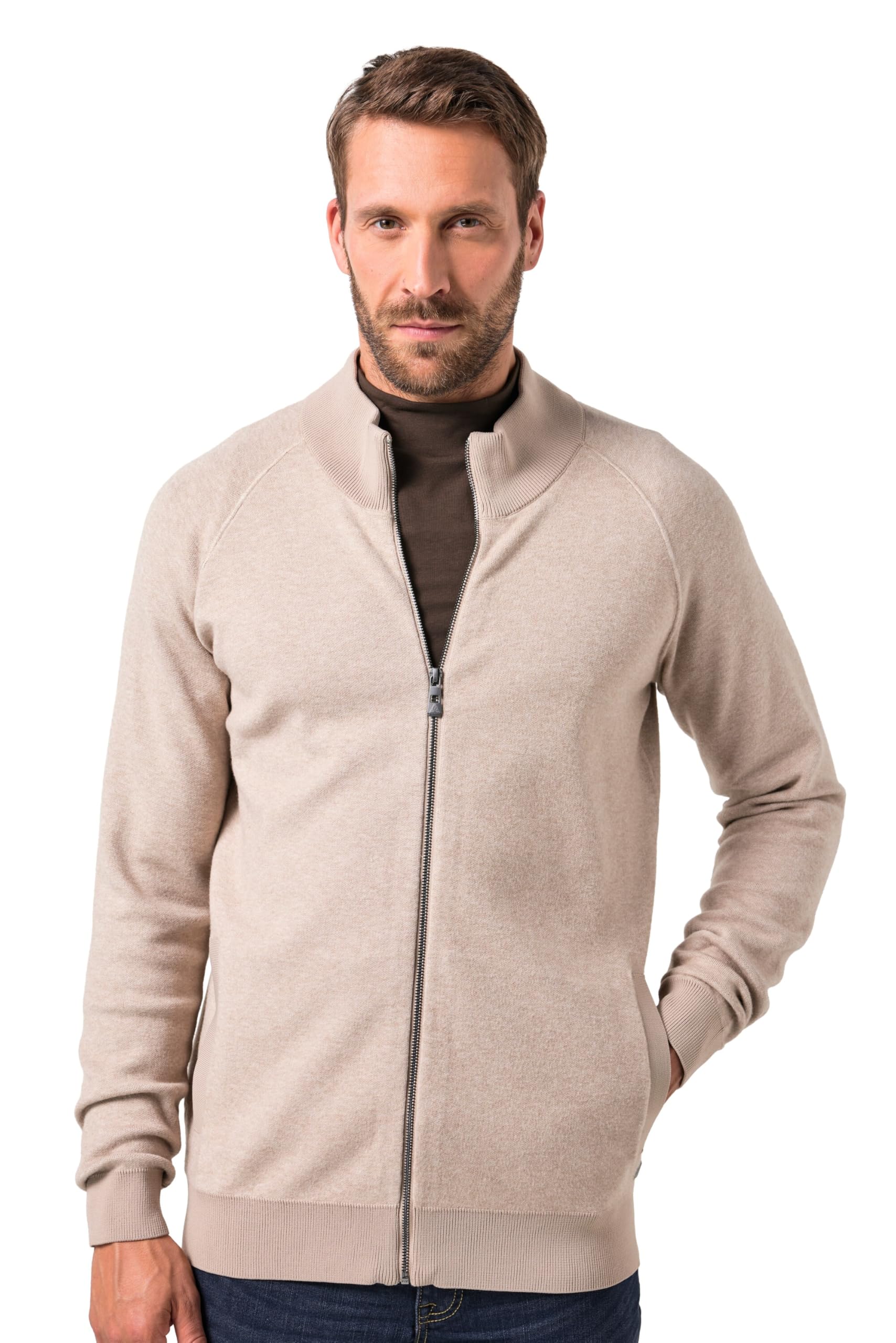 JP 1880 Herren Jp 1880 Strickjacke, Raglan, Recycelte Materialien, 1/1, Bis 8XL Sweater