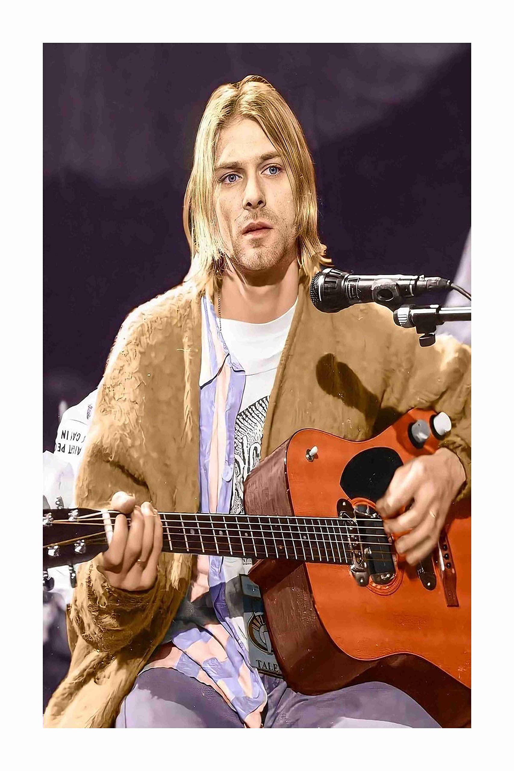 BALDAU PRINTS Nirvana Kurt Cobain Wall Poster For Room (Gloss Laminated, 12X18 Inch, 300 GSM) D39