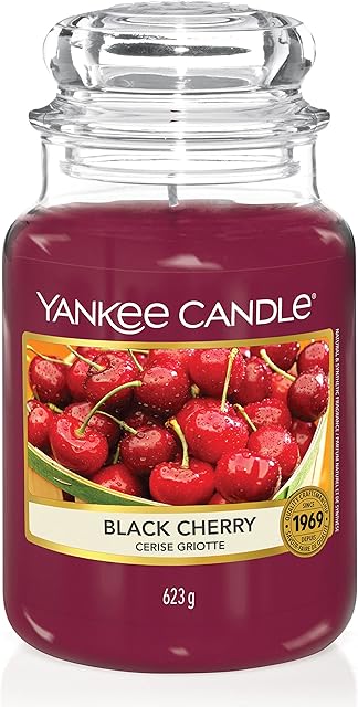 Yankee Candle Scented Candle | Black Cherry Large Jar Candle | Long Burning Candles: up to 150 Hours | Perfect Gifts for Women