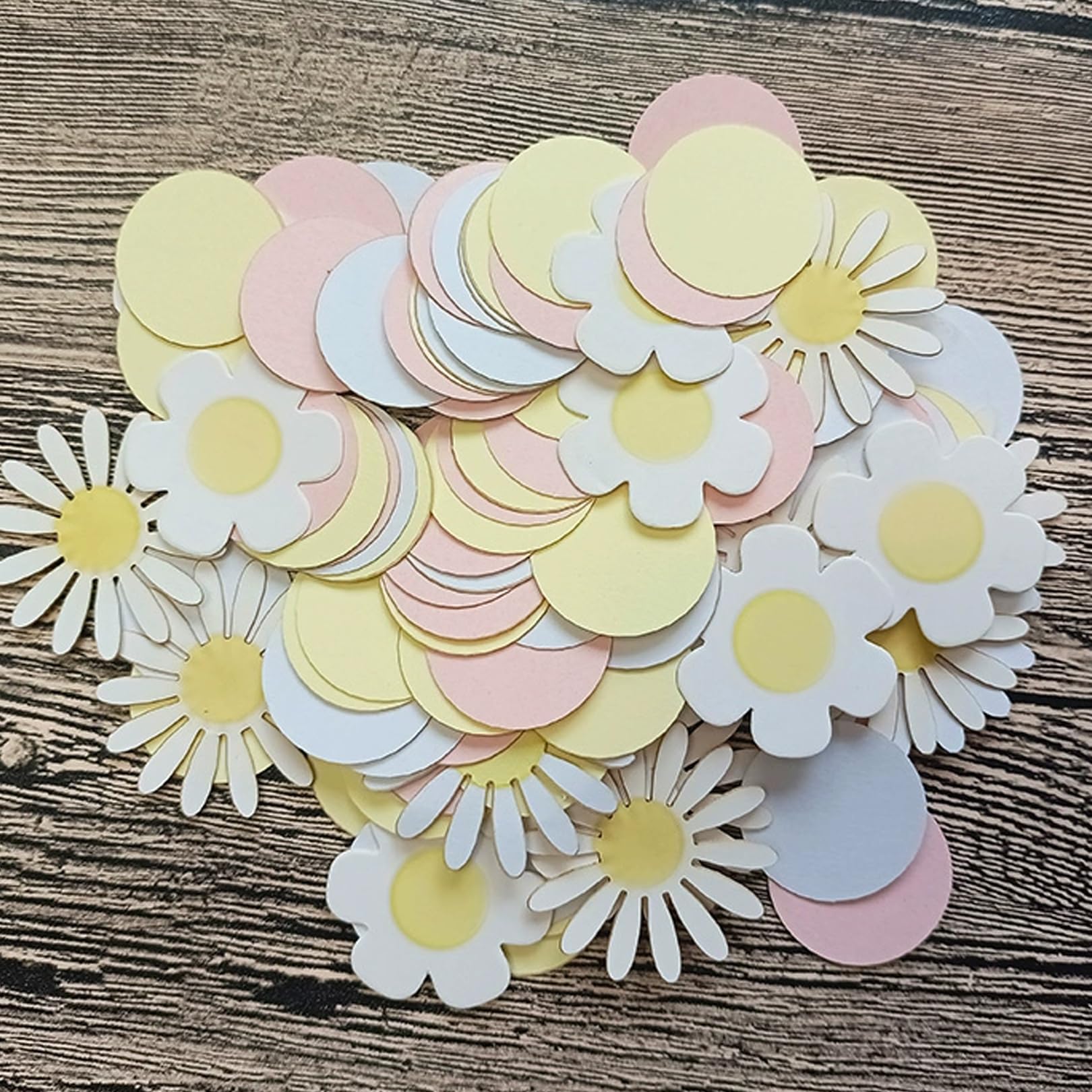 100 Stück Gänseblümchen-Konfetti – Buntes Papierkonfetti Für Tischdeko Bei Hochzeit, Babyparty, Geburtstag