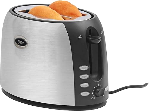 Miniatura 6 de Oster Horno de encimera compacto con freidora de aire, acero inoxidable y tostadora de 2 rebanadas, acero inoxidable cepillado (TSSTJC5BBK)