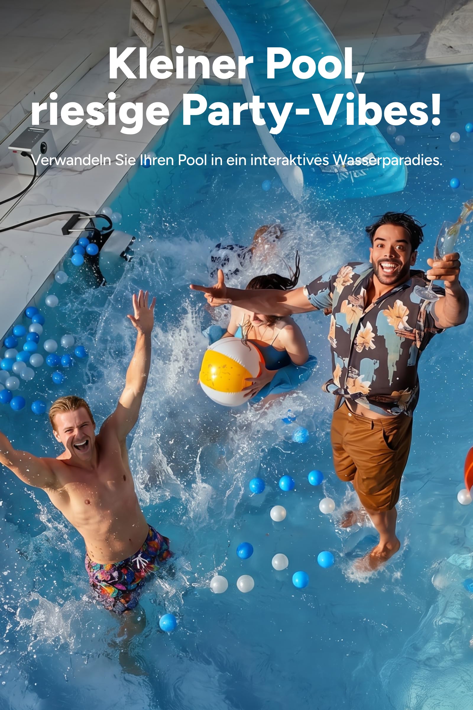 iGarden Tragbare Gegenstromanlage X-Serie für Pool, Schwimmmaschine mit anpassbaren Stufen, Ohne Installation, Akkubetrieb, App-Steuerung für Training & Spaß