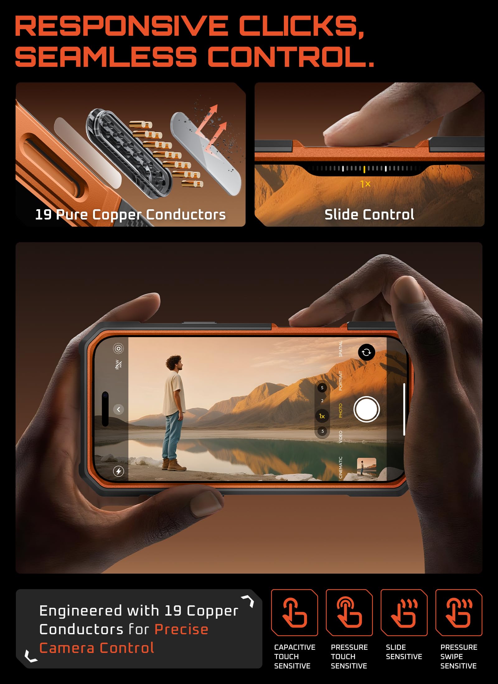 SUPCASE for iPhone 17 Pro Max Case (UBGrip Pro), [Built-in Tempered Glass Screen Protector & Stand] [Camera Control Cover] [Compatible with MagSafe] Full Body Heavy Duty Magnetic Phone Case, Coral