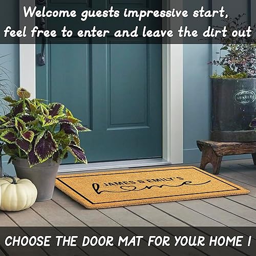 Miniatura 7 de Tapete de puerta personalizado para puerta delantera, tapete de puerta personalizable, tapete de 16 x 24 pulgadas, tapete de goma antideslizante,