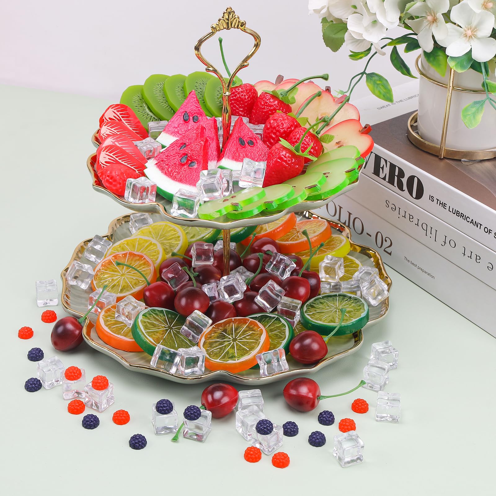 Amazon.com: Gresorth 135 Pcs Fake Fruit Slice Artificial Ice Lemon