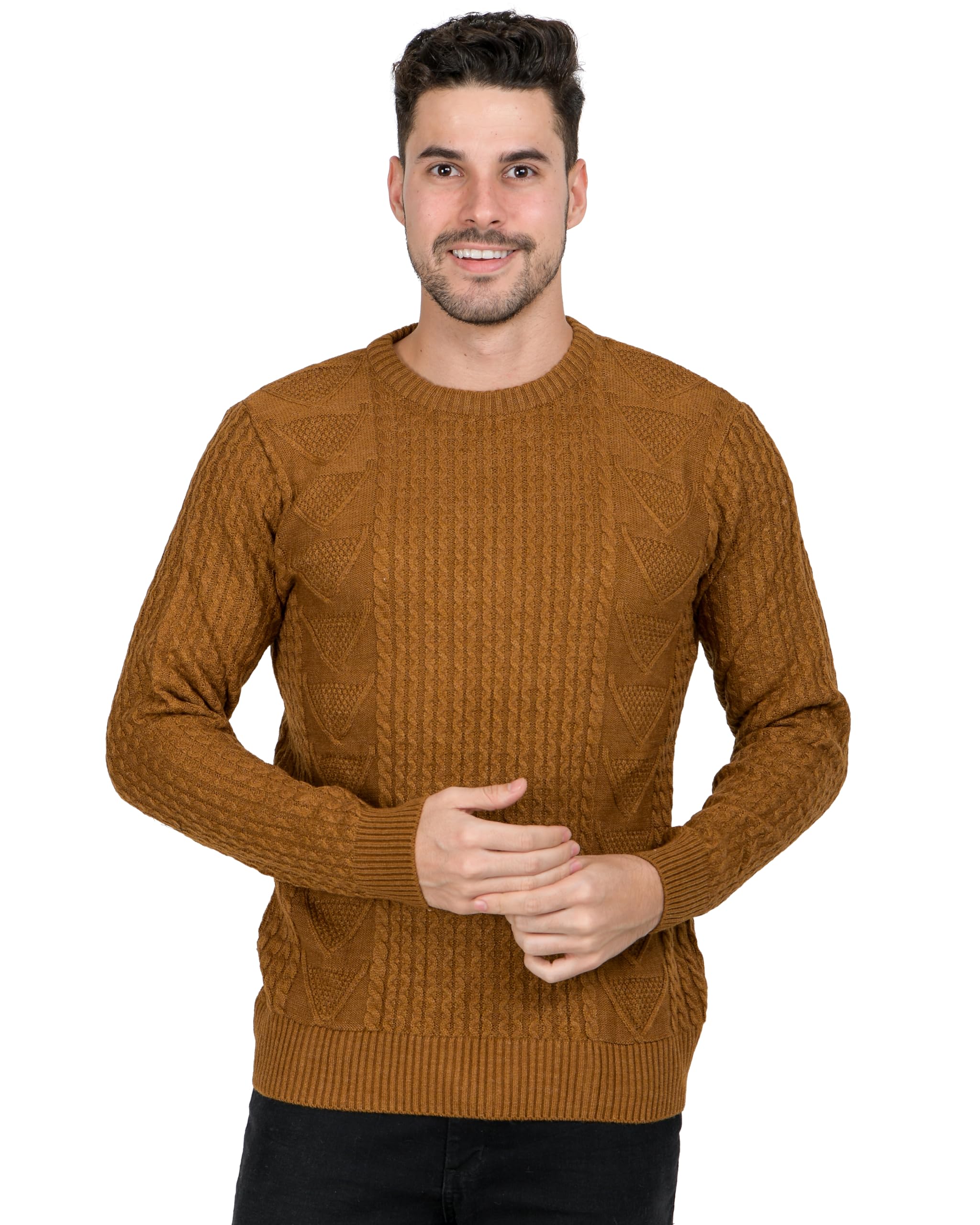 mont connett Men Woolen Round Neck Solid Self Design Pullover Heavy Rainbow Fabric Winter Wear 100% Pure Wool Cardigan for Men Long Coaty Fully Warm Heavy Pullover Free Sizes-picture-45