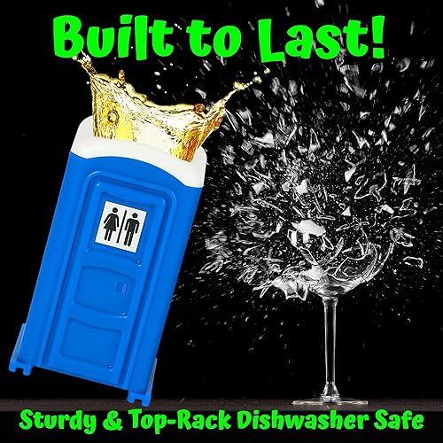 Miniatura 3 de Porta - Vasos de chupito para orinal, divertidos vasos de chupito, humor de baño, regalos de elefante blanco para adultos, disparos de 2 onzas,