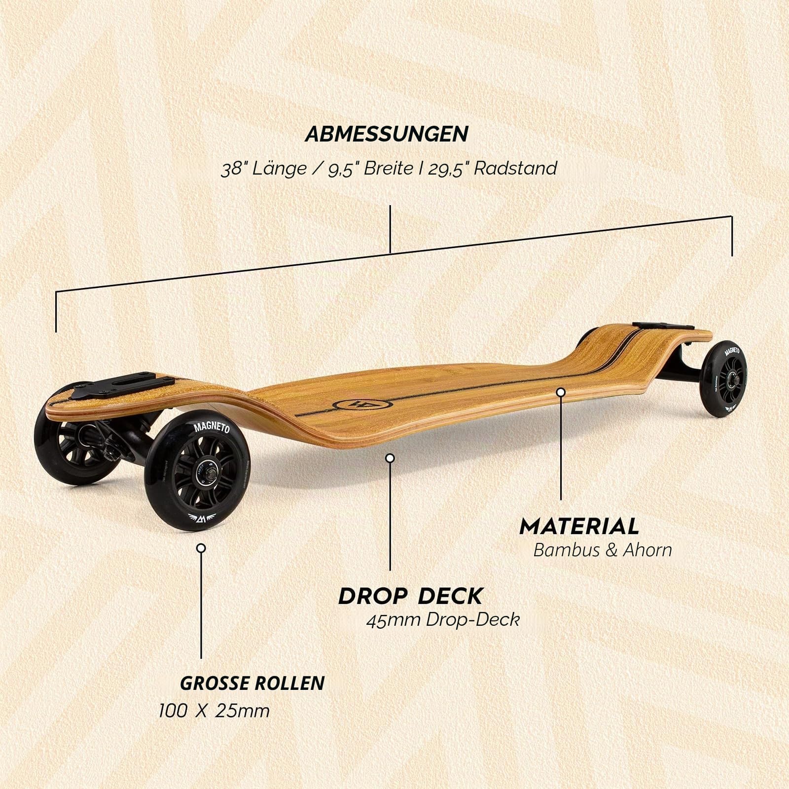 Magneto Longboards - Carbon Fiber Downhill Cruiser W Concave Deck