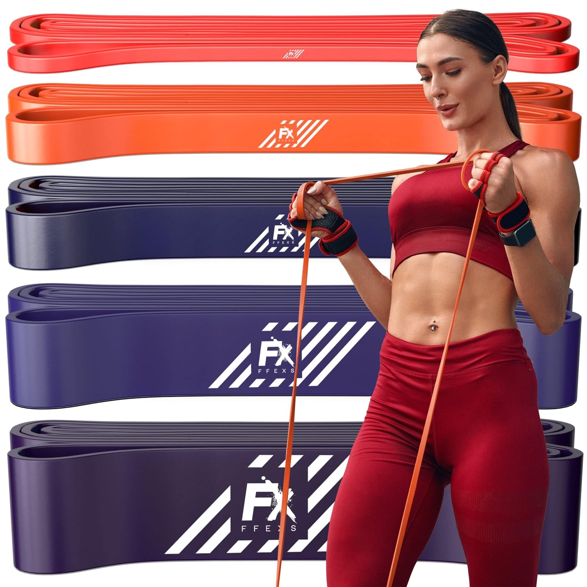 Bande Elastiche di Resistenza -Tirare Su Pull Up - Fasce Elastiche Fitness Sollevamento Crossfit Ginnastica - Perfette per Sollevamento Pesi Forza di Base Agilità Mobilità e Altri Tipi di Allenamento