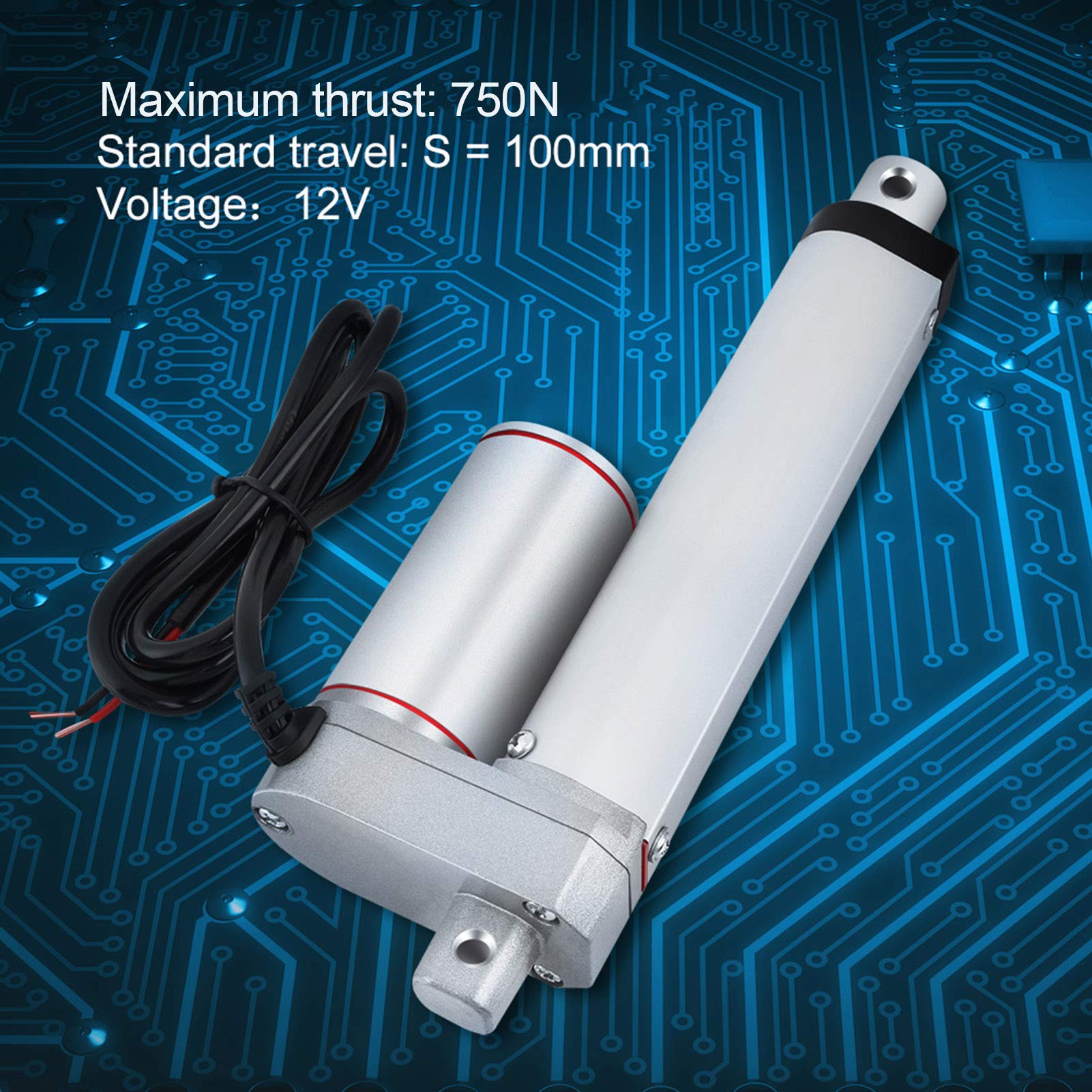 Akozon 100mm 12V Gleichstrom Linearantrieb Motor 4 Zoll Hub