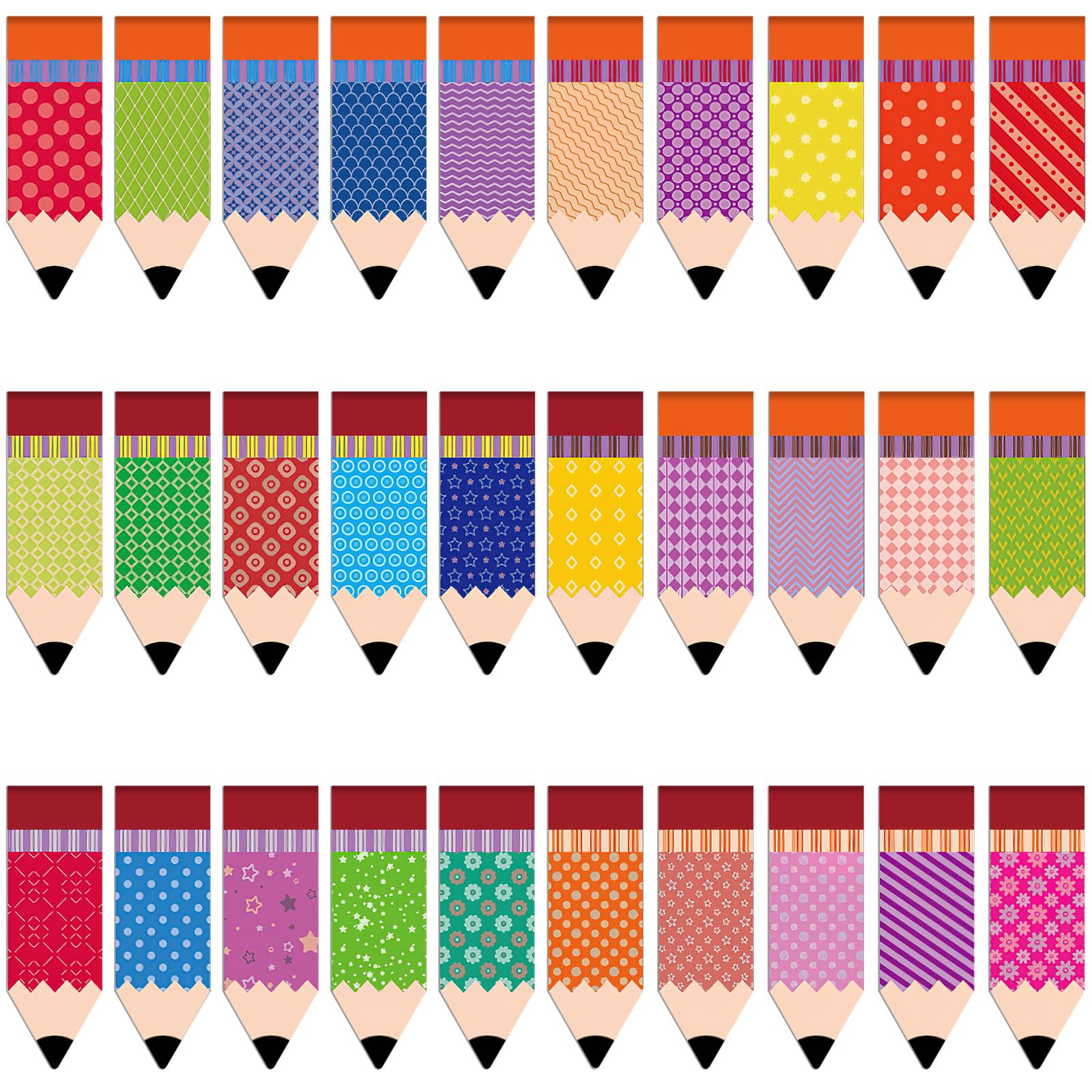 MWOOT 30 Piezas Marcadores de Página Magnéticos Forma Flecha, Multicolor Arrow Shape Magnetic Bookmarks, Clips de Página para Pestañas Índice,Estudiantes,Profesores,Etiqueta de Libro,Regalo(1,5x4,5CM)