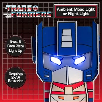 Blue Sky Studios Transformers Build-A-Bot Kit, Optimus Prime Figure Building Set, Light Up Eyes, Licensed Merchandise Collectible Gift, 19 x 15 cm
