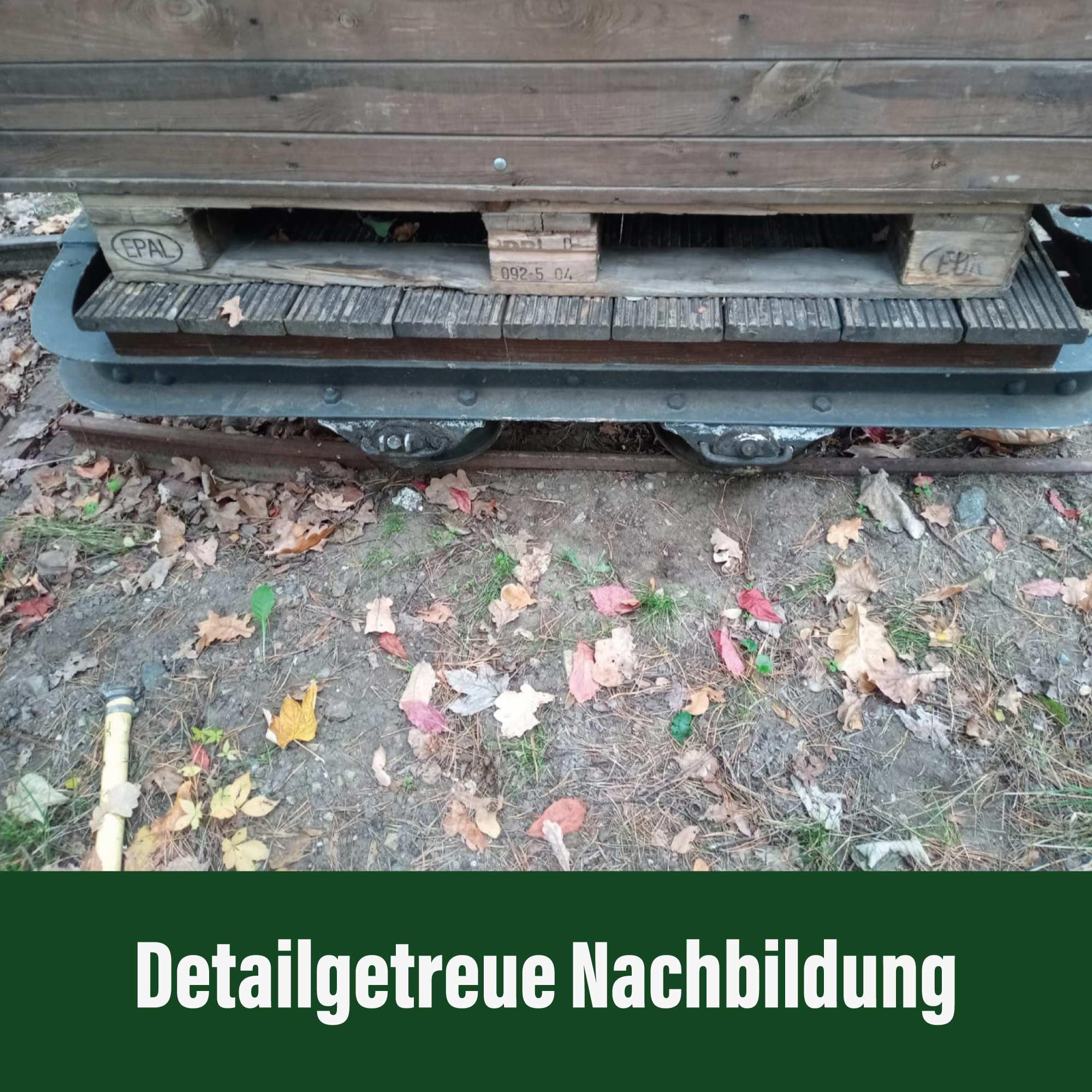 Flachlore mit Bremserbühne - Grubenhunt Feldbahnwagen - Selbstbauwagen/Bausatzwagen - Gartenbahn Spur G