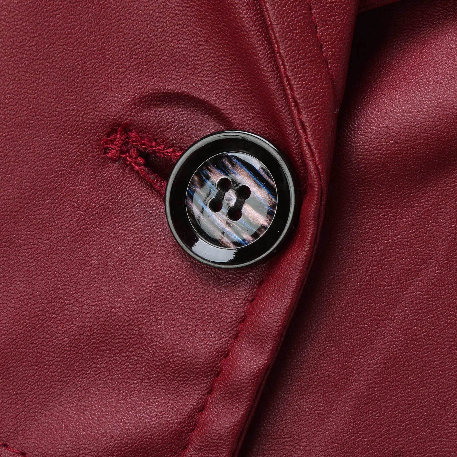 Cappotto lungo in PU per le donne giacche a vento da donna in finta pelle trench coat wmens lunghezza alla caviglia moda cappotto con bottoni a tinta unita cappotto a tunica risvolto sottile