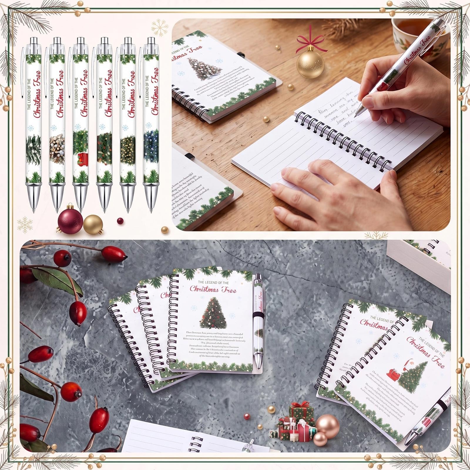 Resurhang The Legend of the Christmas Tree Gifts Lot de 20 carnets A6 avec