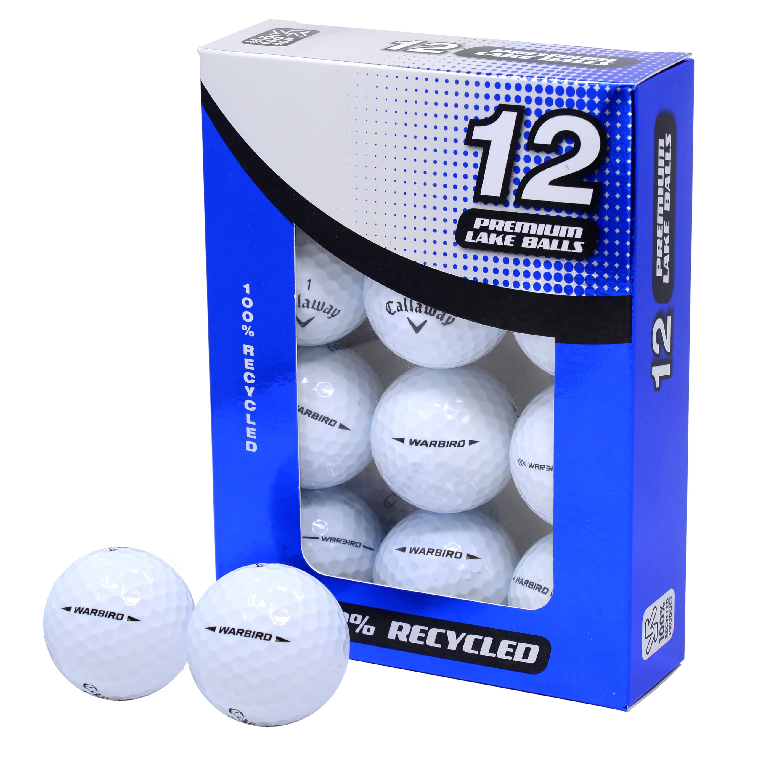 Second Chance Recycled Lake Golf Balls, 12 Pack - Grade A for Callaway Warbird Lake Balls