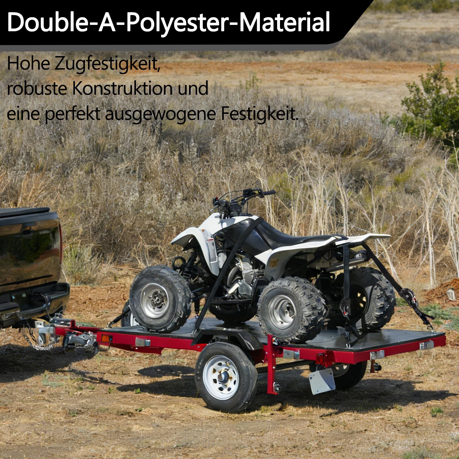 2 Stück Automatik Spanngurte, Selbstaufrollende Ratschengurte 3m x 25mm mit S-Haken, Automatik Spanngurte, Spanngurt Automatik für LKW, Anhänger, Motorrad, Kajak und Camping