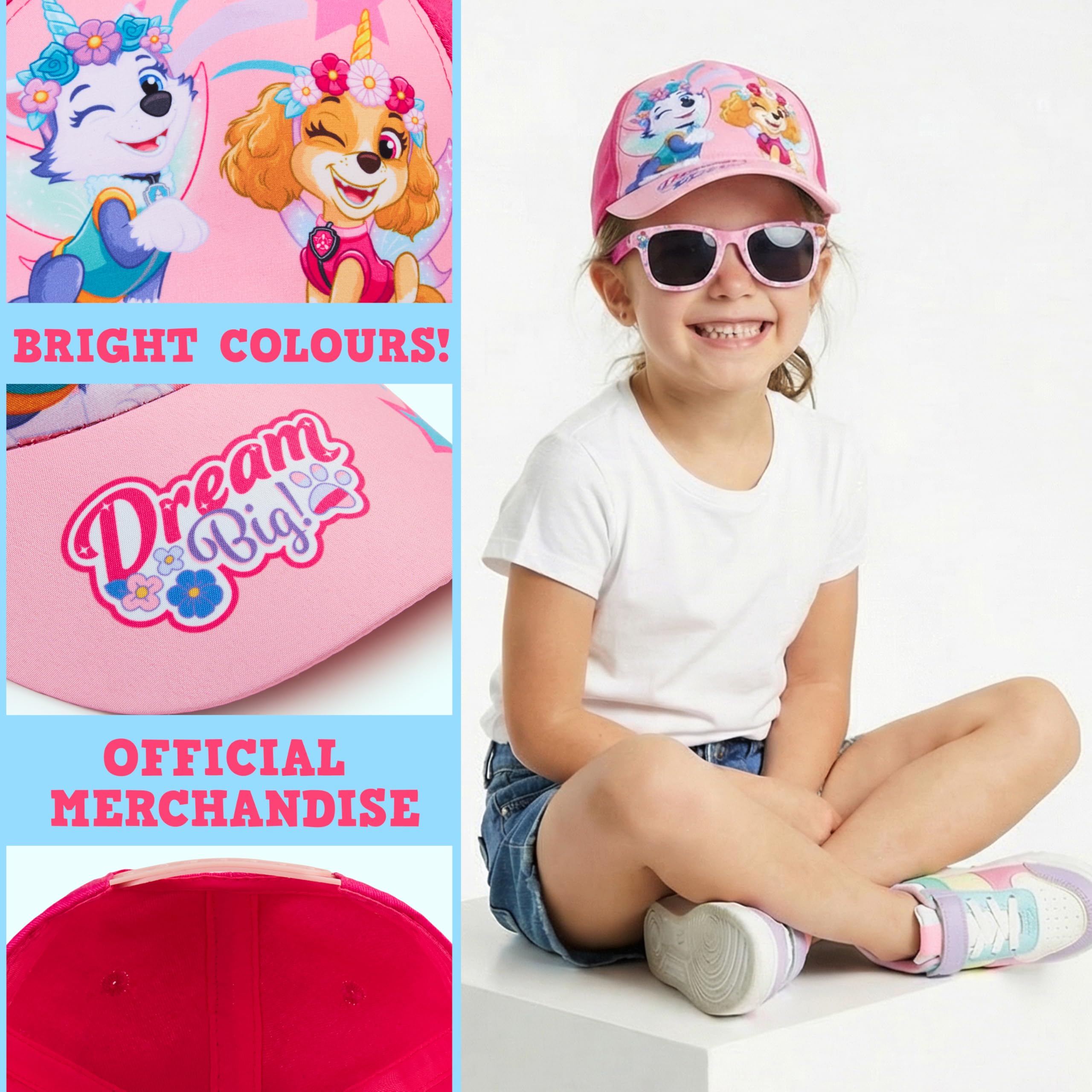 Paw Patrol | Peppa Pig Gorra Niña Ajustable con Gafas de Sol Protección UV400, Conjunto Niña Verano, Viajes Accesorios — view 4