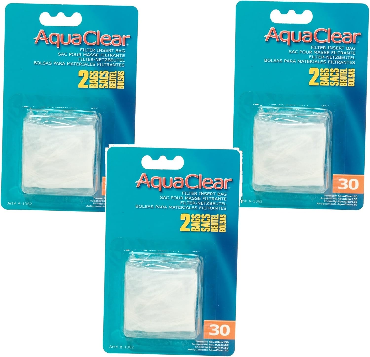 AquaClear 30 Nylon Bags - 6 Total Bags(3 Packs with 2 Bags per Pack
