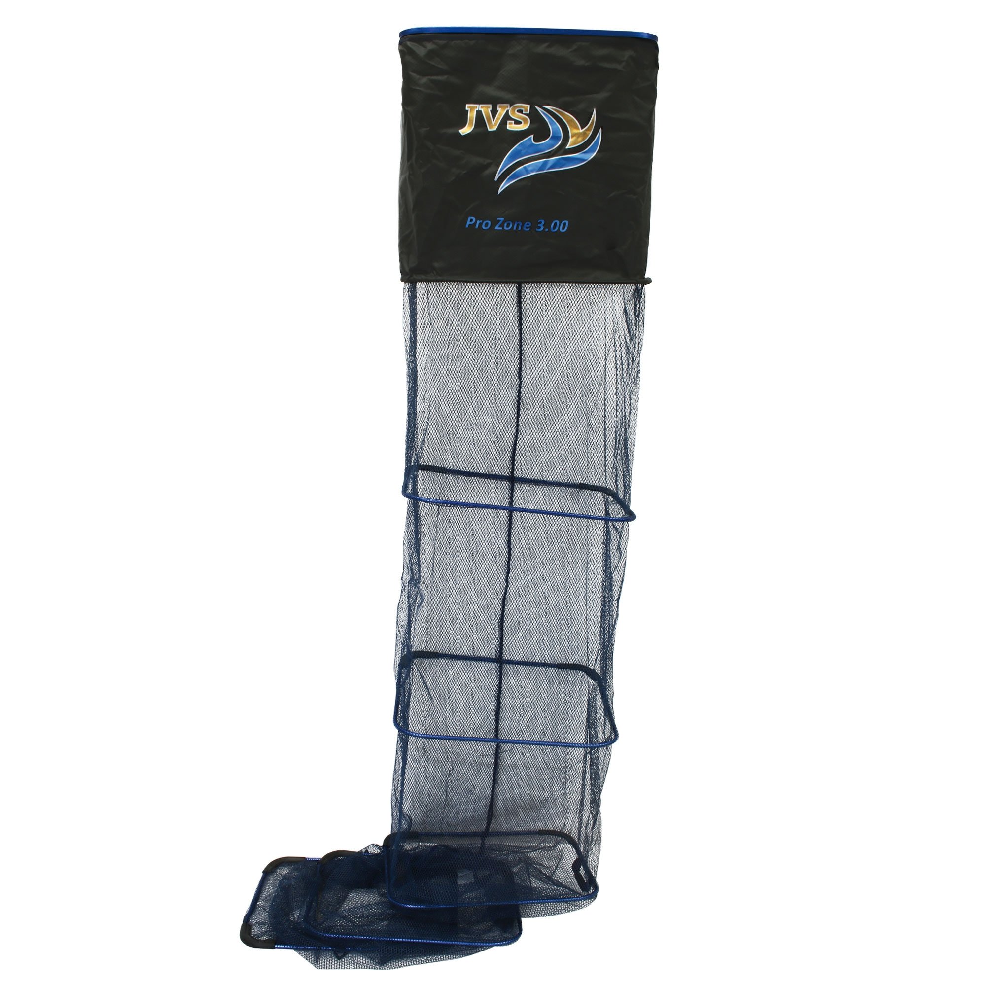 JVS Pro-Zone Gummi Keepnet Square - Rejilla de Goma de 3m para Pesca - Fuerte, Apta para Peces y Viene con una Bolsa de Red Pescadores