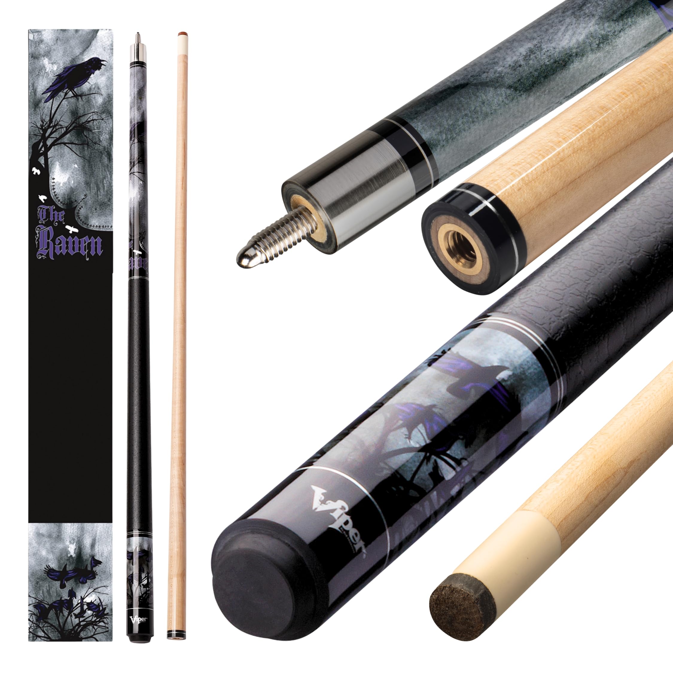 Viper Underground 58-Inch Billiard Cue, The Raven-image-36