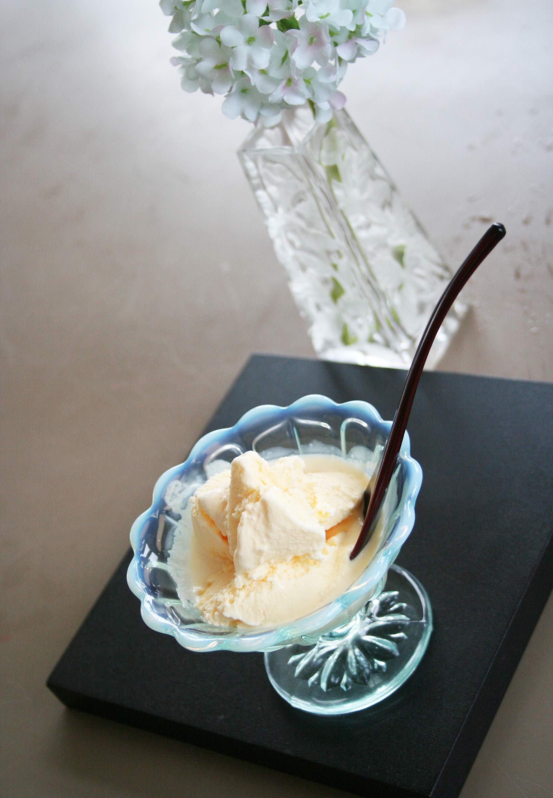 廃盤 新品 廣田硝子 雪の花 サンデー フラッペ デザートグラス ペア2個