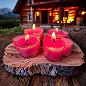 ALDEA CRAFTS® Heart Shape Wax Scented Tealight Candles Burning Time 4 to 5 Hours (Pack of 10, British Rose)
