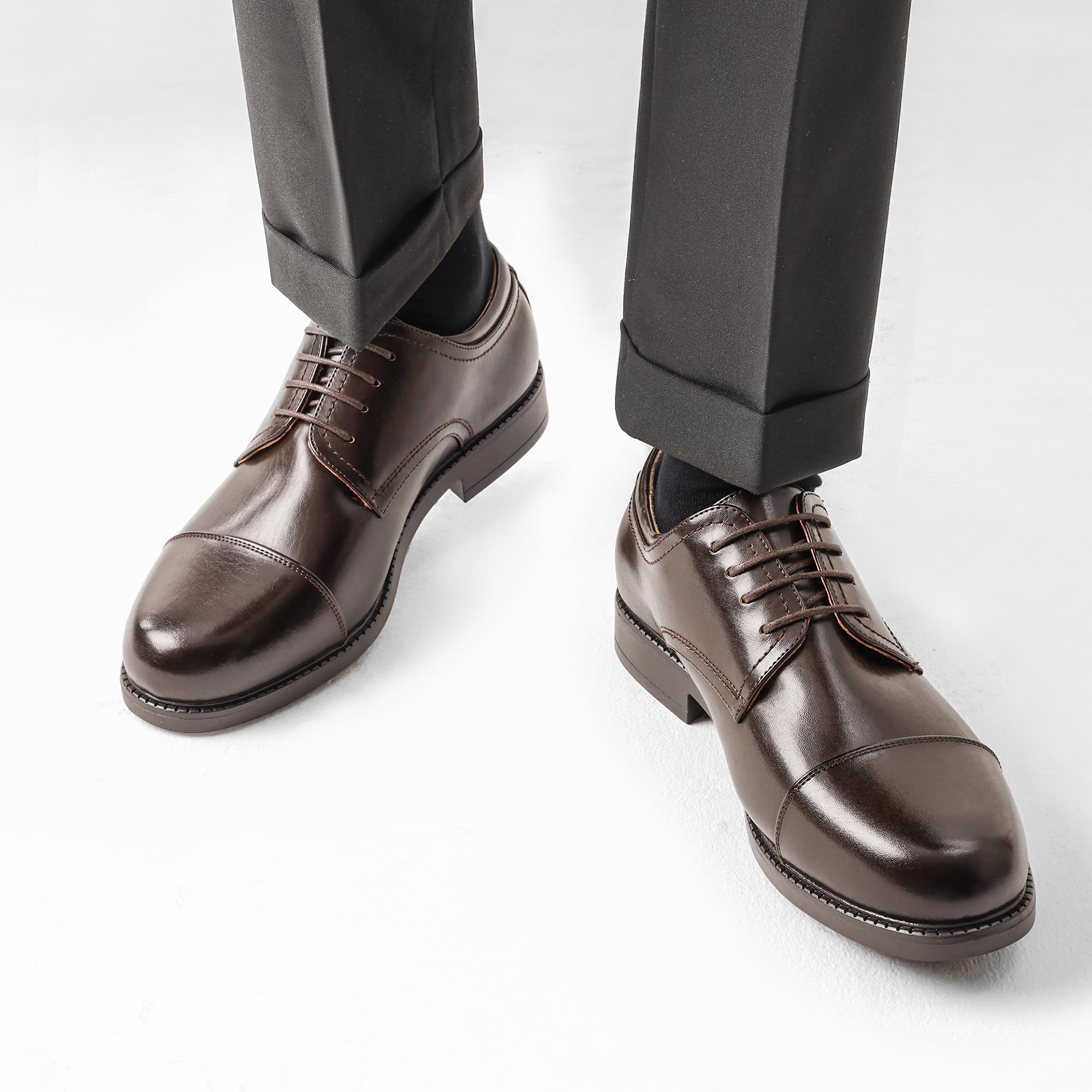 Bruno Marc Zapatos Vestir Homres Zapatillas de Cordones Oxfords Derby Zapatos Traje para Hombre Boda DOWNING-01