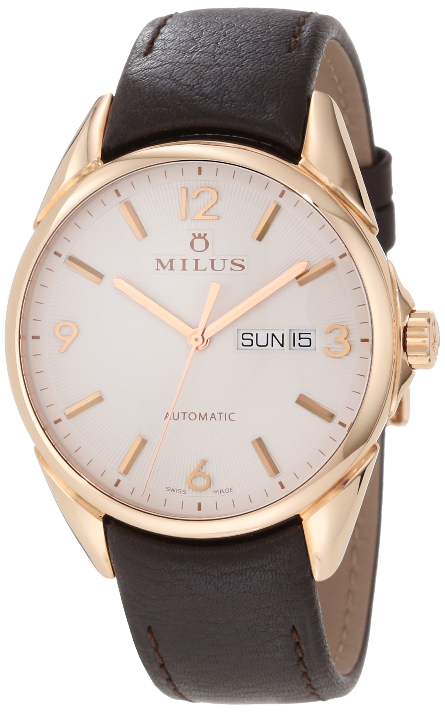 Milus Men's TIRC401 Stainless Steel with White Dial Watch