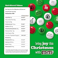 Vista 2 de M&M'S WORLD Dulces de Chocolate con Leche de Navidad - 2 Libras de Chocolate de Color Festivo a Granel Para Bolsas de Dulces de Navidad