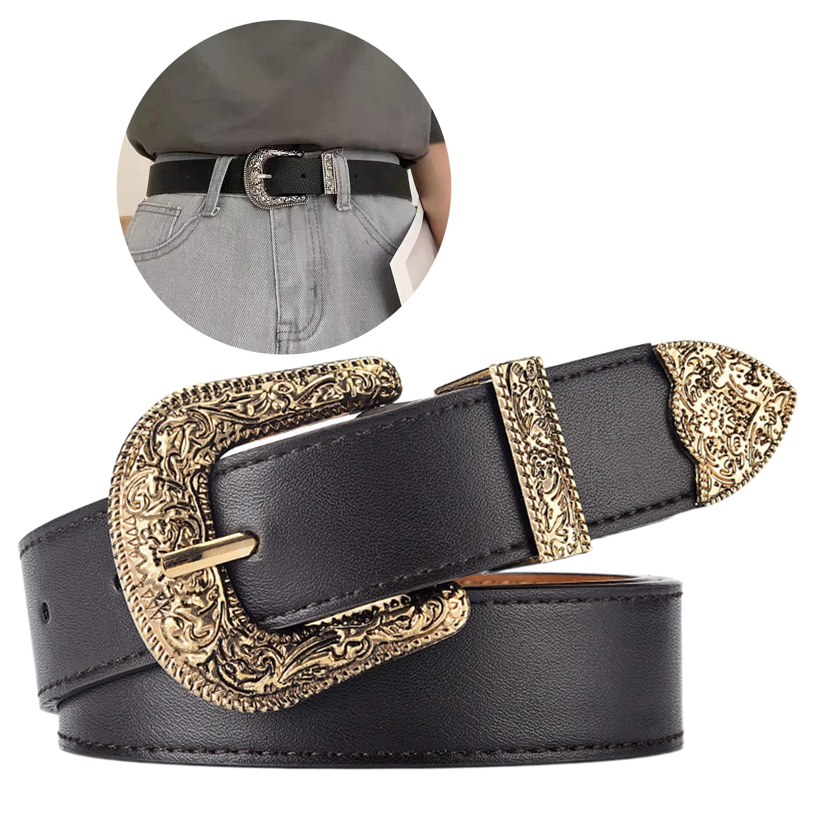 Kangnice Girls Punk Buckle Waist Belt For Daily Costume Jewelry Waist Body Jewelry For Party Jeans Belt Chain