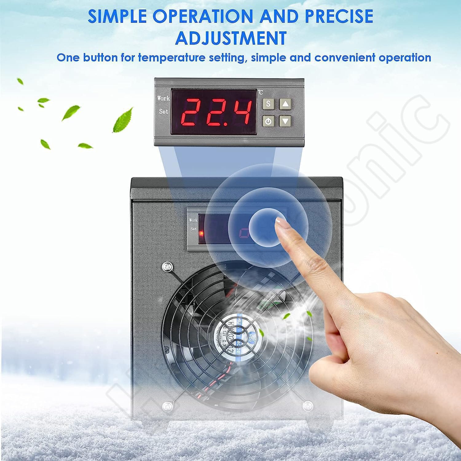 Aquarium-Kühler, Aquarium-Kühler,60l/160l/300l, Aquarium-Kühler, Spezielles Leises Design, Eisbad-Kühler Für Salzwasser-Süßwasser-Axolotl-Korallenquallen,Einfach Zu Bedienen 160L
