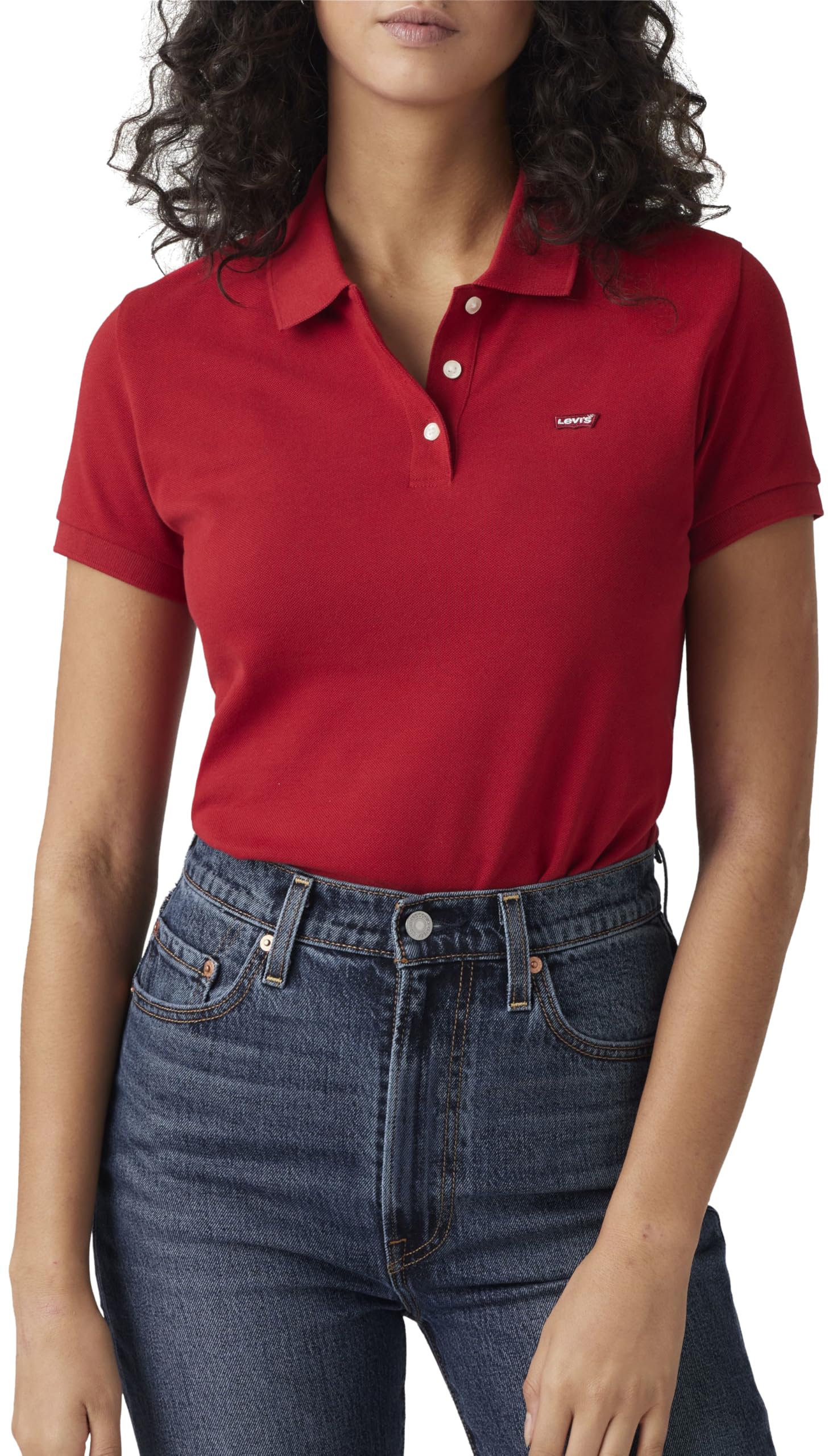 Levi's Men's Slim Housemark Polo Shirt, Scarlet Smile, S