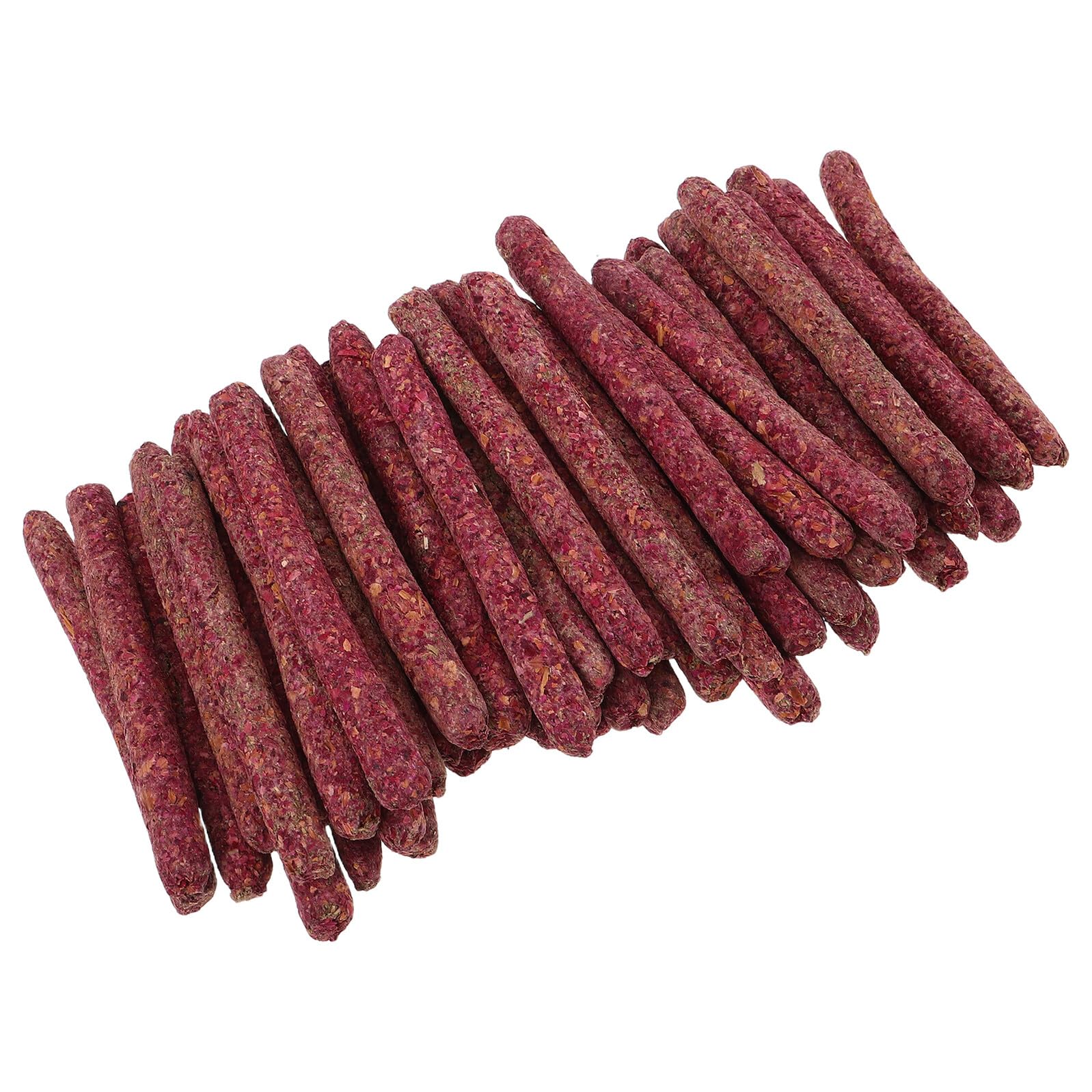 Bâtonnets à Mâcher pour Lapins et Petits Animaux – Friandises Dentition Naturelles en Foin de Luzerne et Pétales de Rose – 500 G – Jouets à Mordiller pour Chinchillas Cobayes et